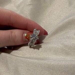 Elegant Silver Bow Ring